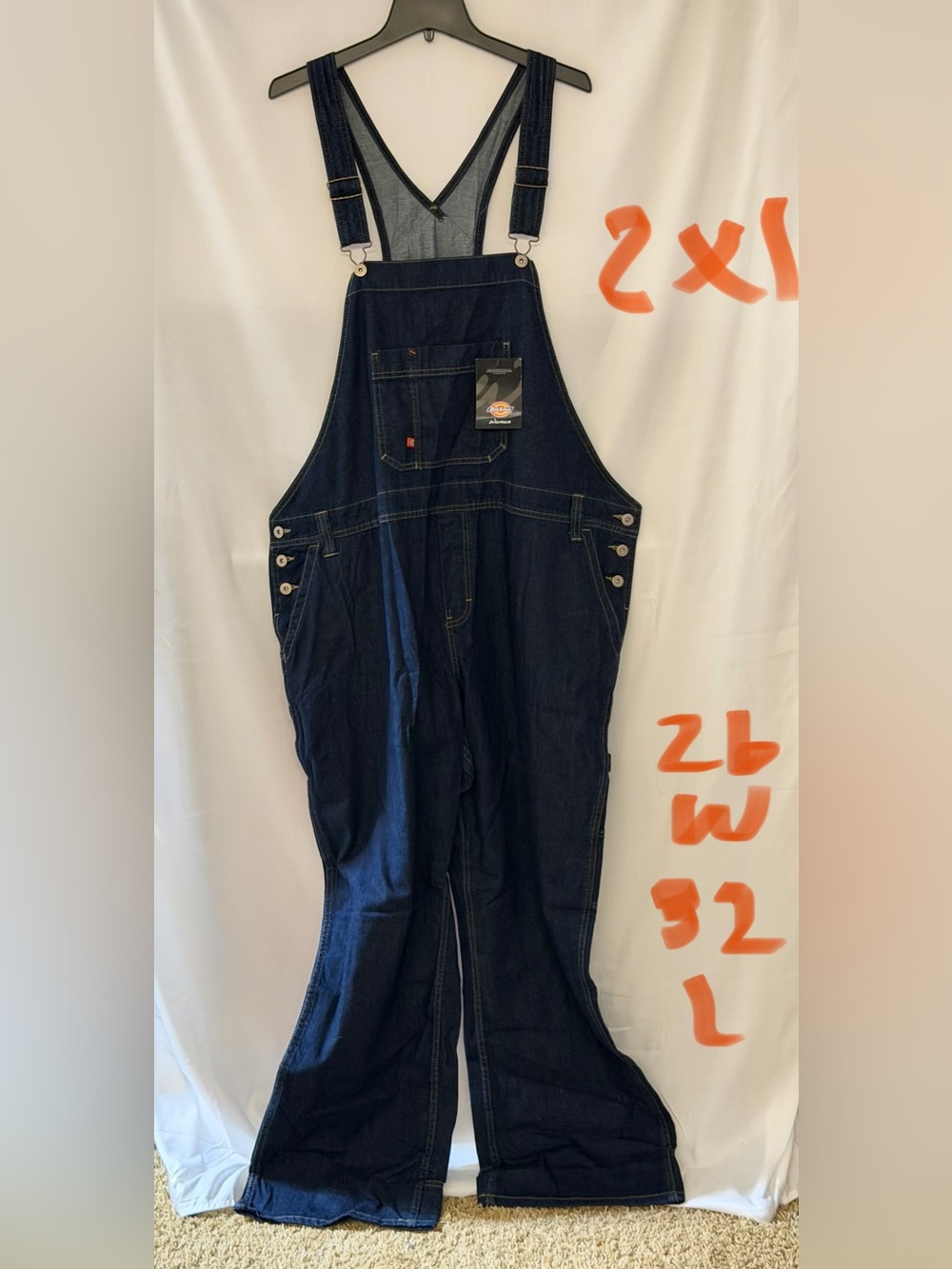 Dickies Dark Blue Denim Bootcut Overalls